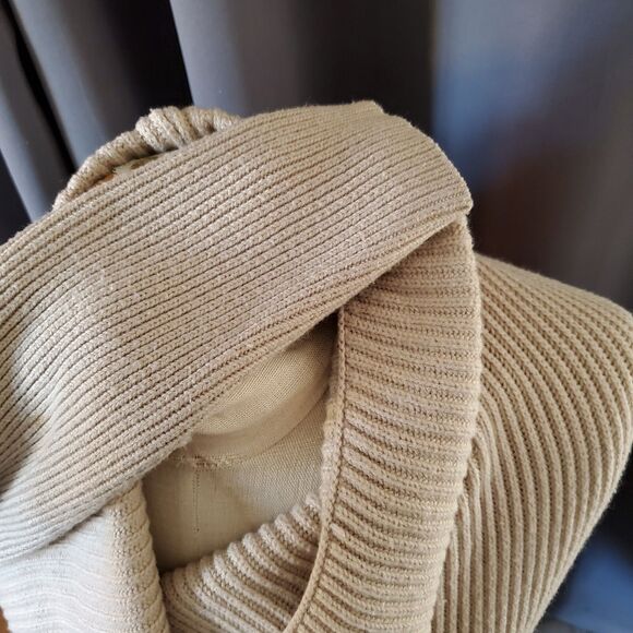 Banana Republic Light Tan Ribbed Open Cardigan, M - Picture 5 of 8